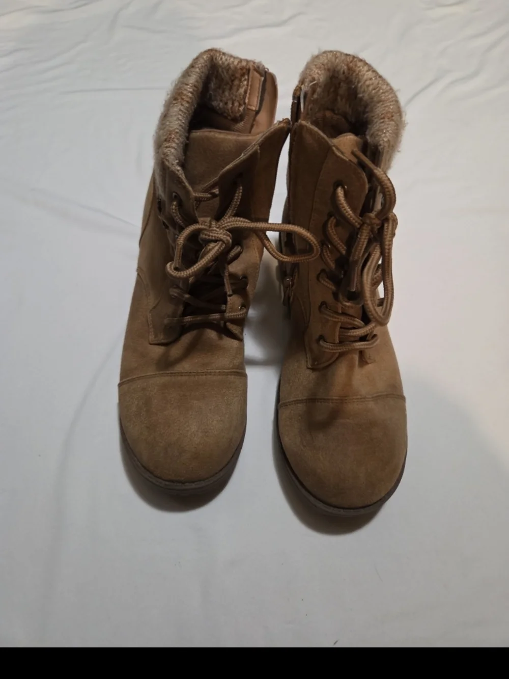 Unread girls 3.5 brown high top boots #06